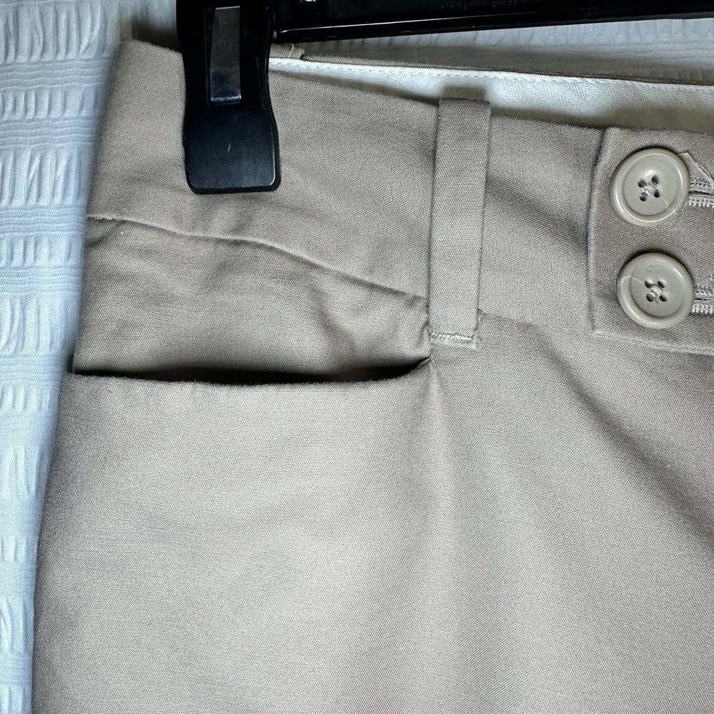 Banana Republic Jackson Fit Womens Khaki Wide Leg Cuffed Pants Slacks 2S - Picture 4 of 13